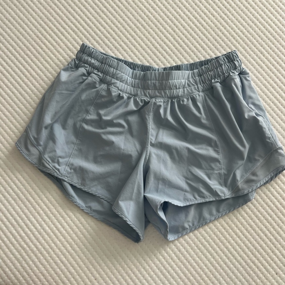 Lululemon track shorts in blue linen - size 10